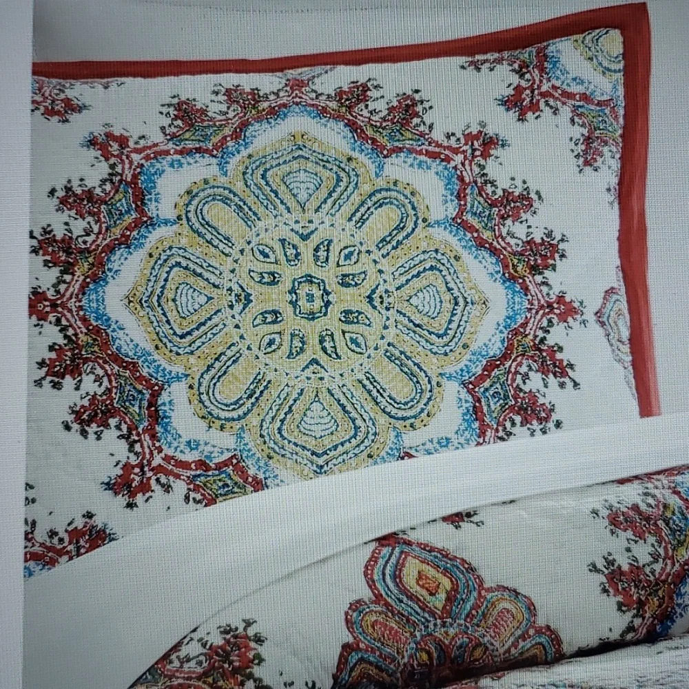 Pottery Barn ADINA Medallions Quilted Euro Pillow Sham
